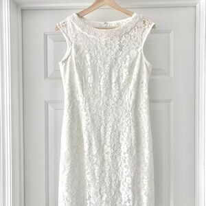 💕**NEW** STUDIO I Women’s Ivory Floral Design Sleeveless Dress Size 8P💕